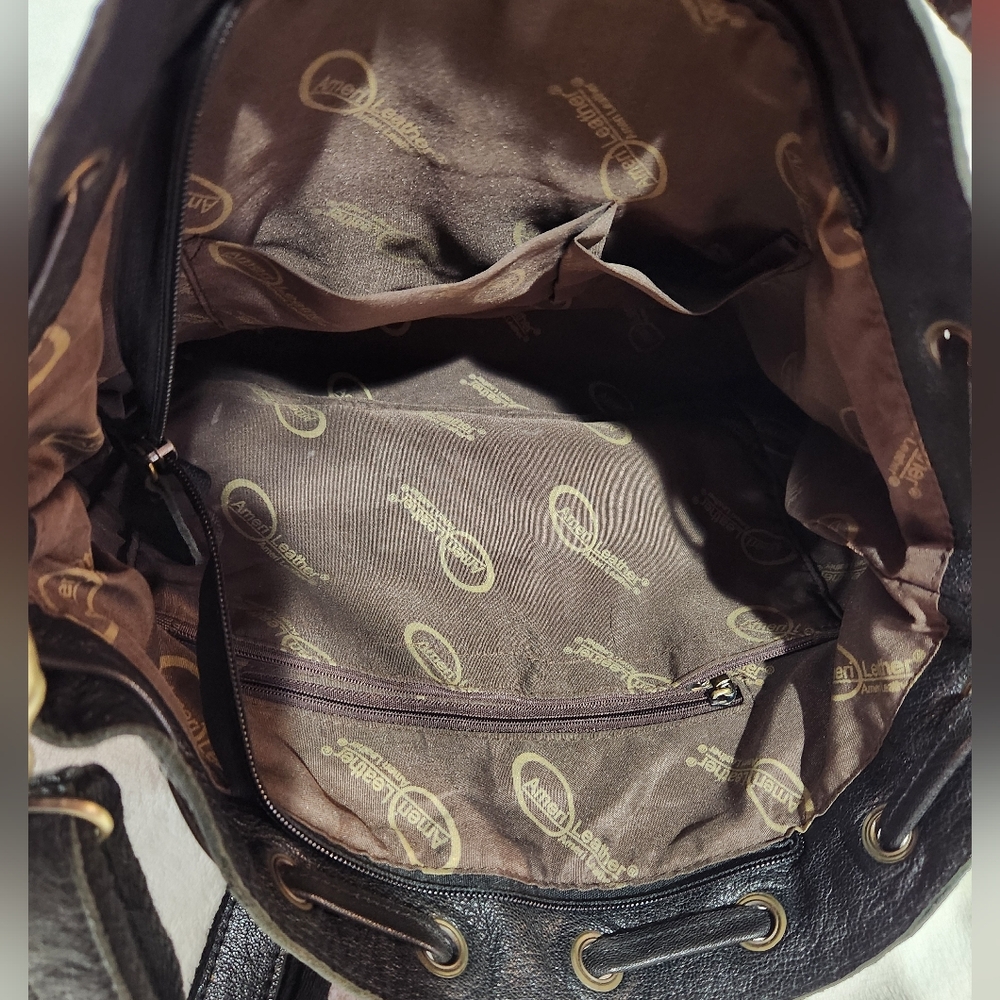 Amerileather Black Leather Shoulder Bag, NWT - Picture 12 of 12